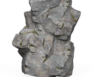 Realistic Low Poly Rock Cliff 10