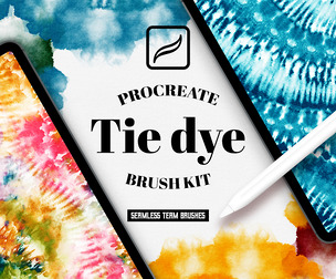 TIE DYE BRUSH KIT FOR PROCREATE 5
