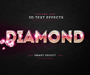 Diamond PSD fully editable text effect.