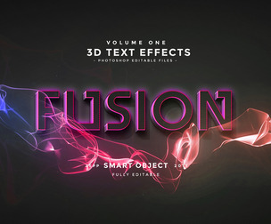 Fusion PSD fully editable text effect.