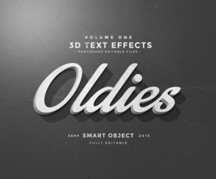 Oldies PSD fully editable text effect.