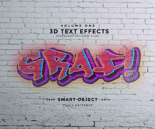 Graf PSD fully editable text effect.