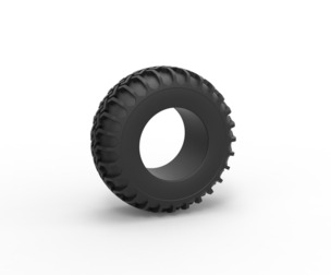 Tire of Uphill Sand Racing Dragster V2 Scale 1:25