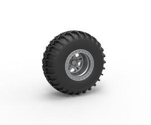 Wheel of Uphill Sand Racing Dragster V2 Scale 1:25
