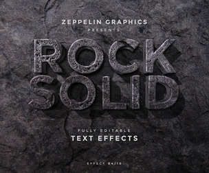 Rock Solid PSD fully editable text effect.