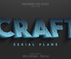 3D Craft PSD fully editable text effect.