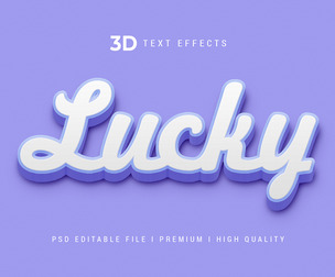 Lucky PSD fully editable text effect.