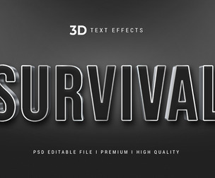 Survival PSD fully editable text effect.