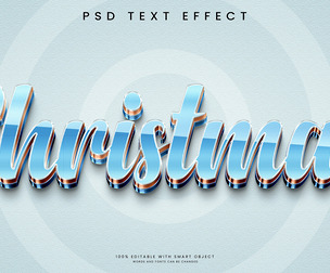Christmas PSD fully editable text effect.