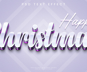 Christmas PSD fully editable text effect.