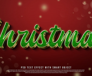Christmas PSD fully editable text effect.
