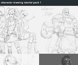 Basic character drawing tutorial pack 1