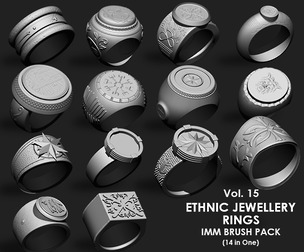 Ethnic JewelleryRings IMM Brush Pack 14inOneVol 15