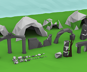 Low Poly Stones Package