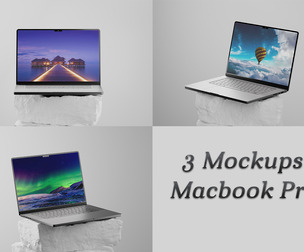 Macbook Pro Mockup, Laptop Mockup PSD Template