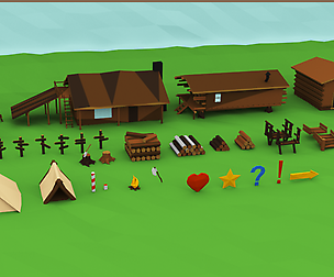 Low Poly Wooden Package
