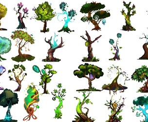 Enchanting Fantasy Trees - Game Asset Pack