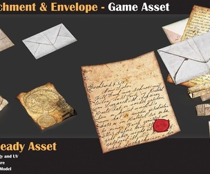 20 Parchment & Envelope - Game Asset
