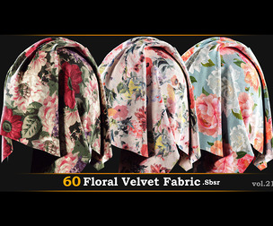 60 Floral Velvet Fabric.SBSR_vol.21