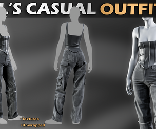 Girls Casual Outfit - Vol.02 (Zprj/Fbx/Obj)