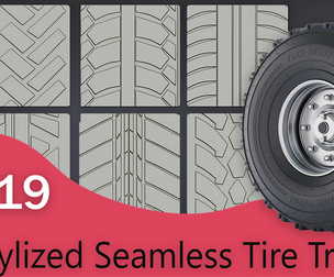 Stylized Seamless Tire Treads