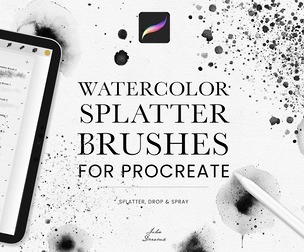 Watercolor Splatter Brushes Procreate