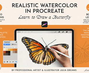 Tutorial Watercolor Procreate Learn Draw Butterfly
