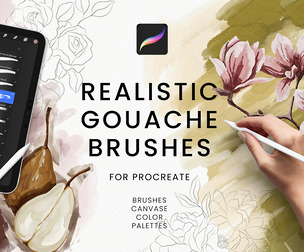 Realistic Gouache Procreate Brushes