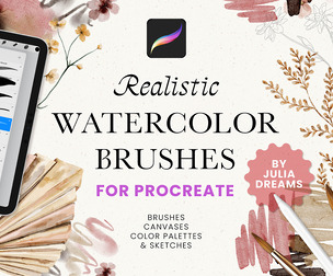 Realistic Watercolor Procreate Brushes