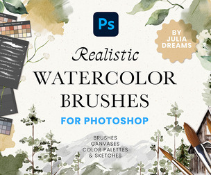 Realistic Watercolor Photoshop Brushes