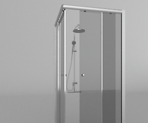 Shower mixer and cabin