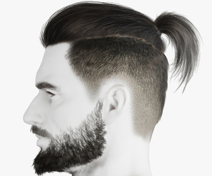 Realistic Hair Beard brows mustache p2