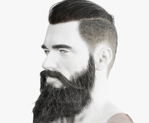 Realistic Hair Beard brows mustache p3