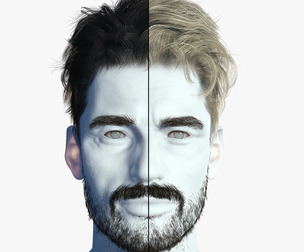 Realistic Hair Beard brows mustache
