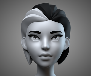 Cartoon Female Head