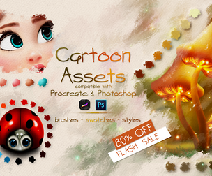 [80% OFF] Cartoon Assets Procreate & Photoshop
