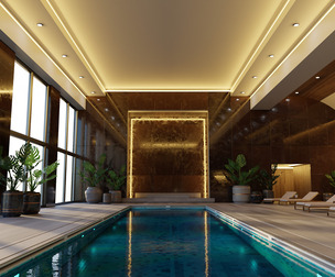 Luxury Swimming Pool 3D model (blend - fbx - obj)