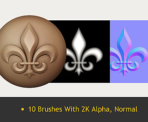 Brushes and Alpha 3D model