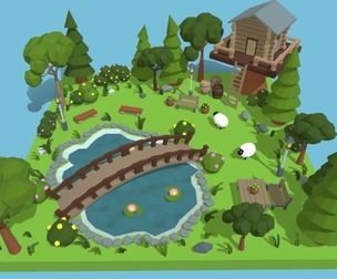 Low Poly Garden