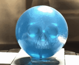 Transparent Skull Ball for SLA 3D Printing