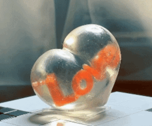Transparent Heart Love Inscription Valentines