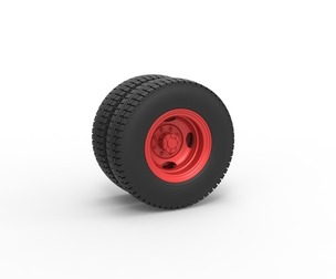 Rear wheel of Pickup Truck 1:25