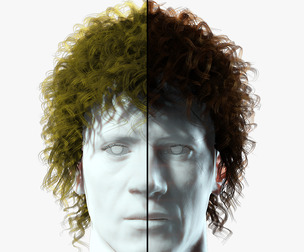 Realistic Hair man afro