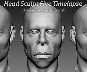 Head Sculpt Five Timelapse