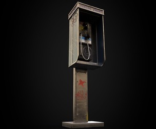 Payphone - Game Ready - Low Poly PBR 3D Model