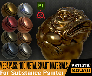100 Metal smart materials for Substance Painter