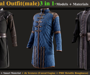 3 in 1 Medieval Outfit-Models+Materials