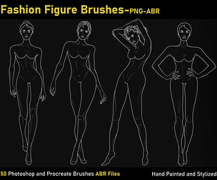 Fashion Figure Brushes-PNG-ABR