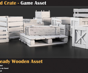 25 Wood Crate - Game Asset