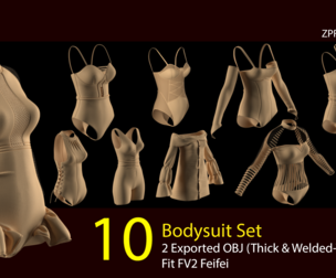 10 Bodysuit Set (VOL.01). MD PROJECTS+OBJ+FBX